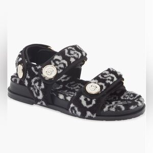 NIB  SALVATORE FERRAGAMO Keita J Gal Genuine Shearling Sandal